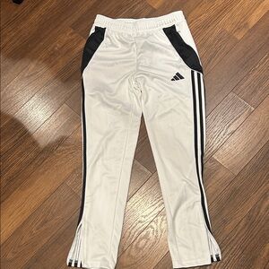 Adidas Kids White and Black Joggers